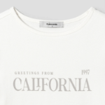 8 seconds Garment-dyed Ribbed Graphic T-shirt — White