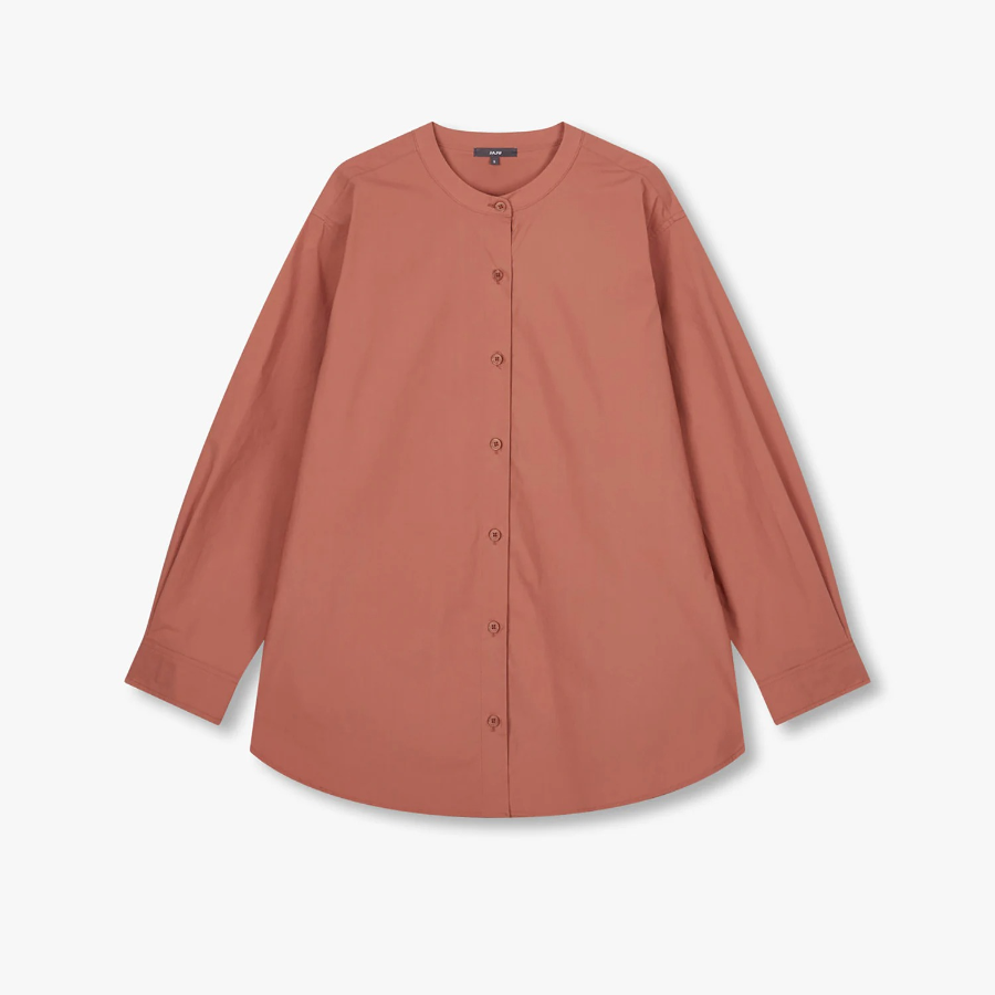 JAJU Henley Neck Shirt – Brick