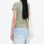 8 seconds Garment-dyed Ribbed Graphic T-shirt — Olive