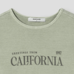 8 seconds Garment-dyed Ribbed Graphic T-shirt — Olive