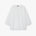 JAJU 7/10 Sleeve Shirt – White