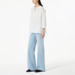 JAJU 7/10 Sleeve Shirt – White