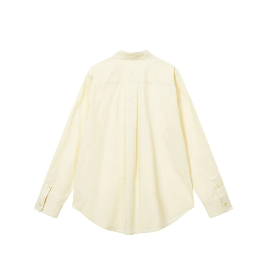 JAJU Cotton Poplin Long Sleeve Shirt – Yellow