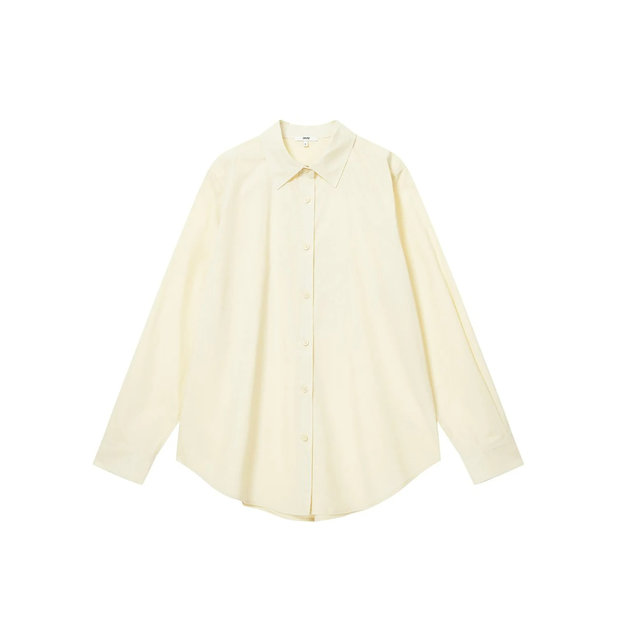 JAJU Cotton Poplin Long Sleeve Shirt – Yellow