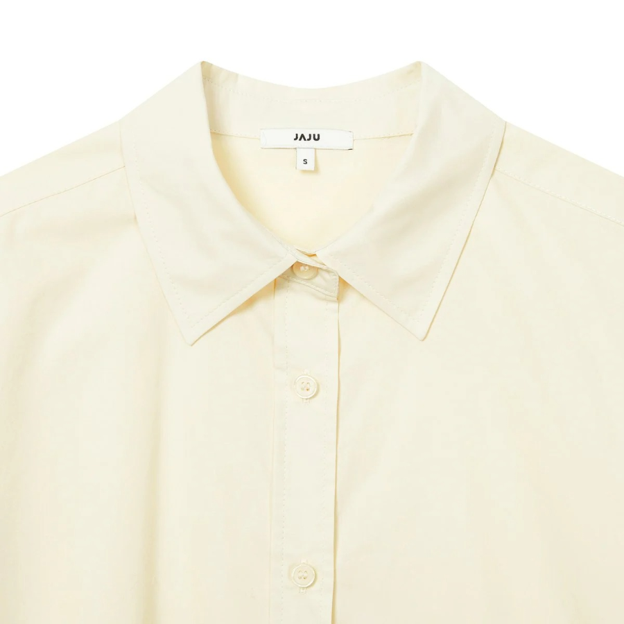 JAJU Cotton Poplin Long Sleeve Shirt – Yellow
