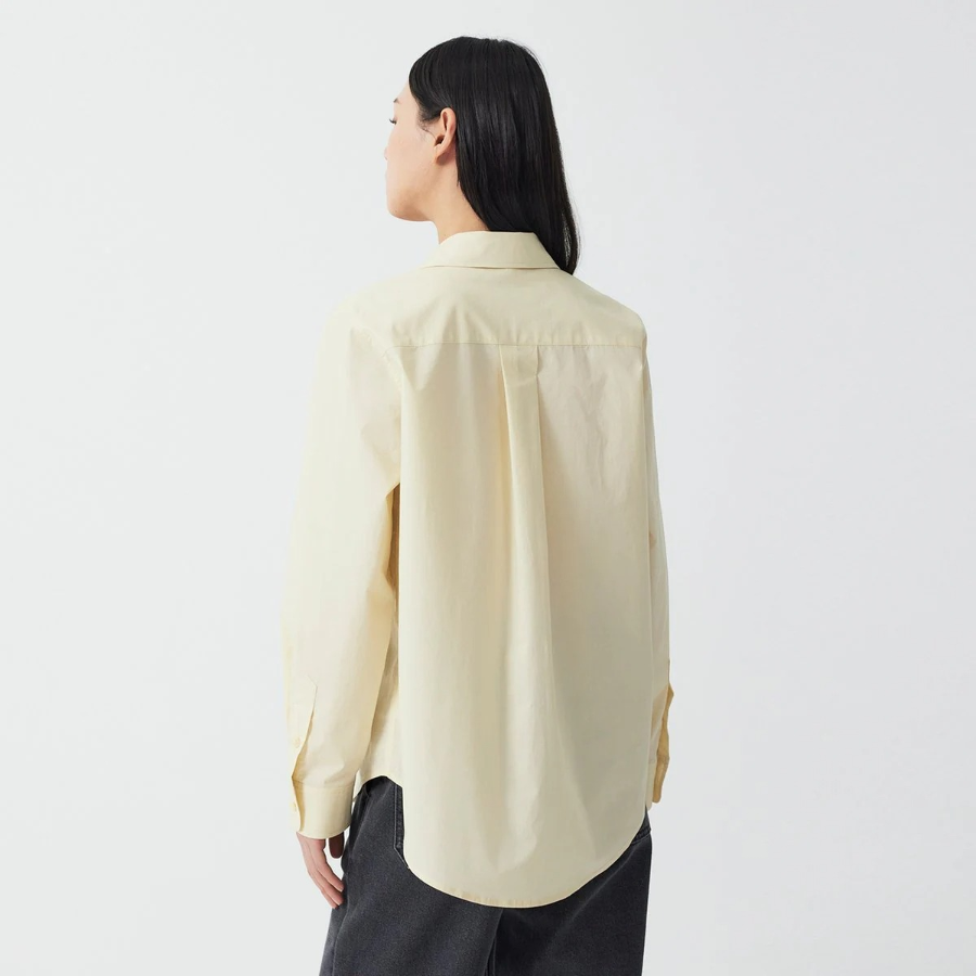 JAJU Cotton Poplin Long Sleeve Shirt – Yellow