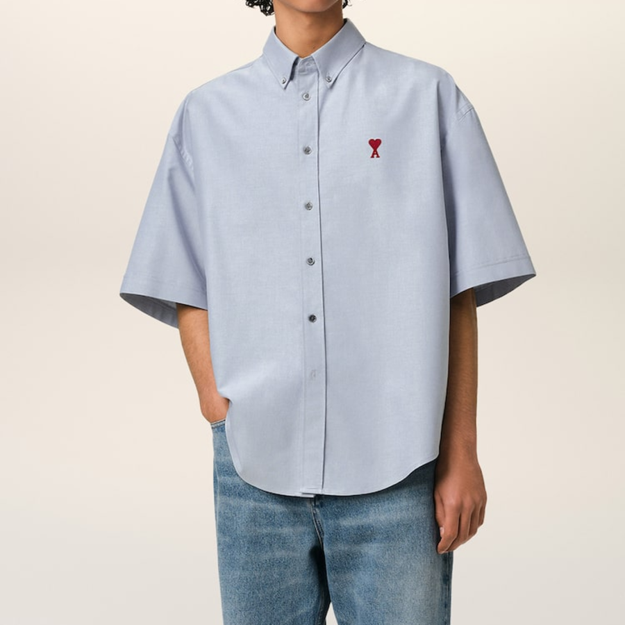 ami Adc Boxy Fit Sl Shirt – Blue