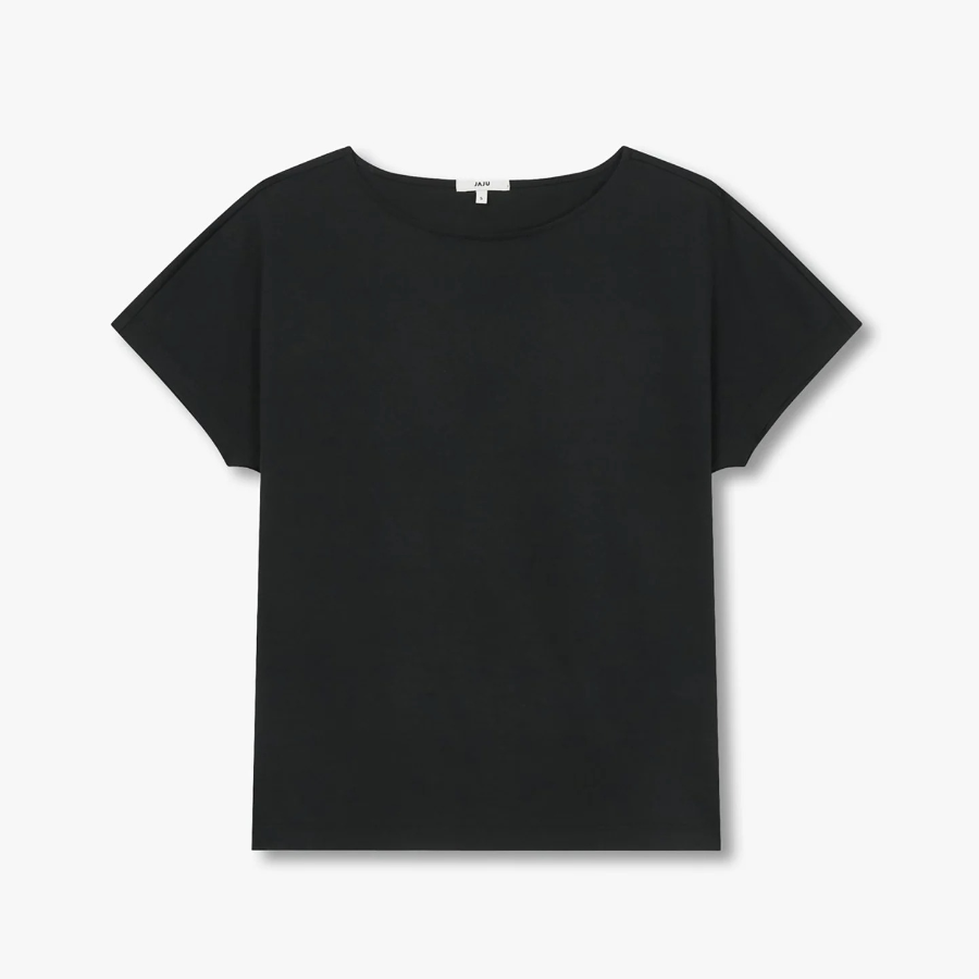 JAJU Cotton Silket T-Blouse – Black
