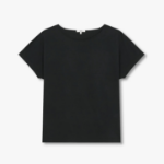 JAJU Cotton Silket T-Blouse – Black