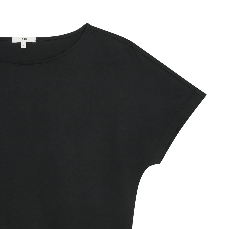 JAJU Cotton Silket T-Blouse – Black
