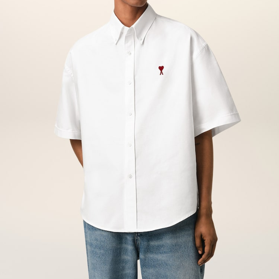 ami Adc Boxy Fit Sl Shirt – Natural White