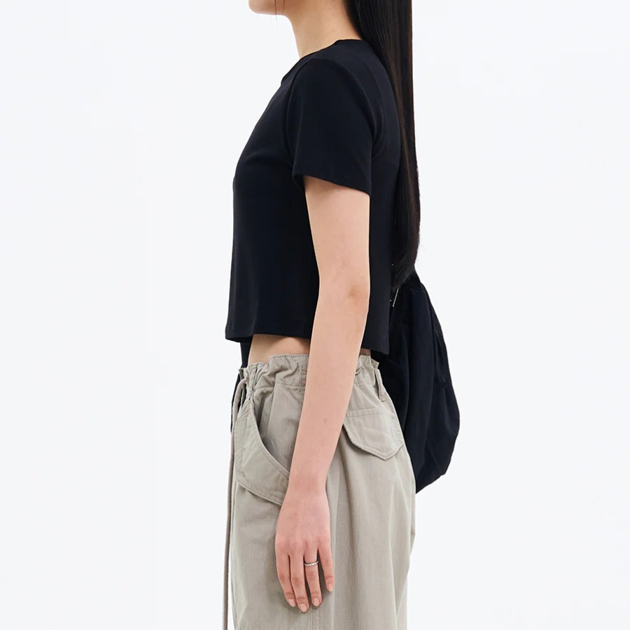 8 seconds Cool-touch Crop Short-sleeve T-shirt — Black