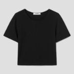 8 seconds Cool-touch Crop Short-sleeve T-shirt — Black