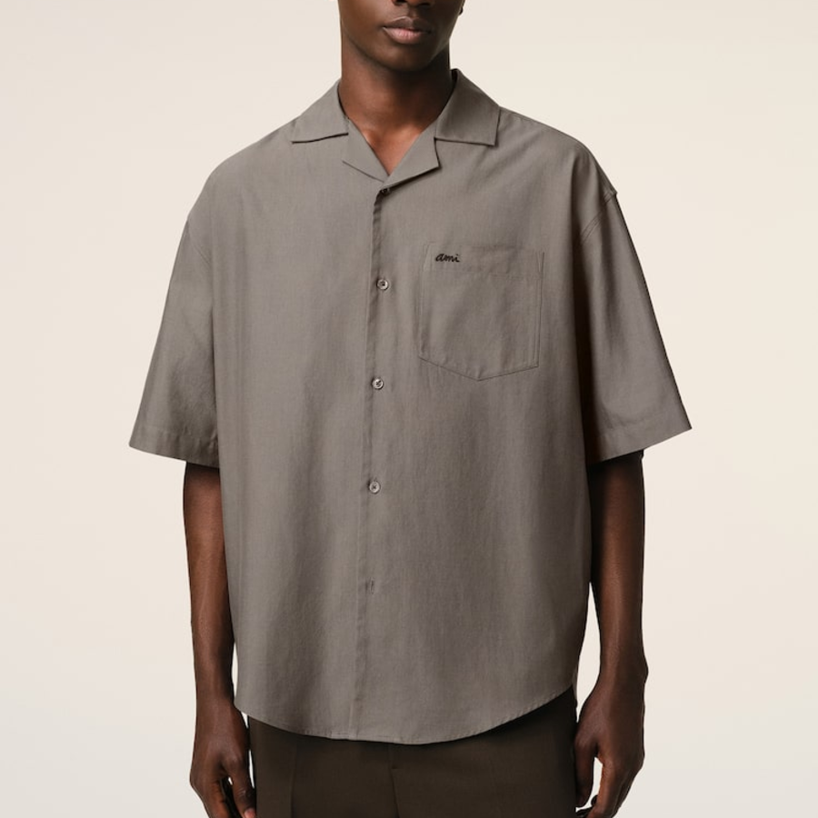 ami Ami Tonal Boxy Fit Sl Shirt – Smoke Grey