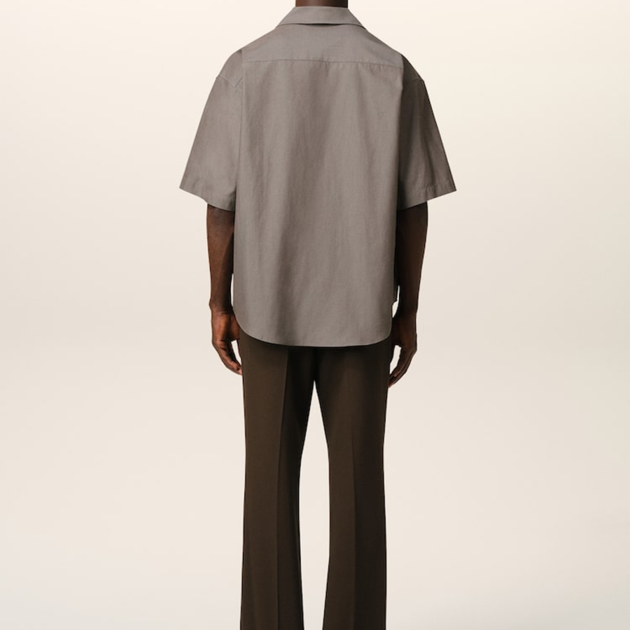 ami Ami Tonal Boxy Fit Sl Shirt – Smoke Grey