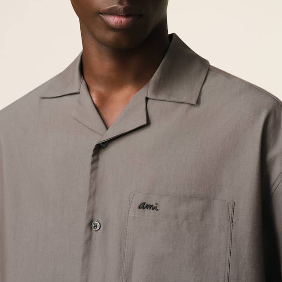 ami Ami Tonal Boxy Fit Sl Shirt – Smoke Grey