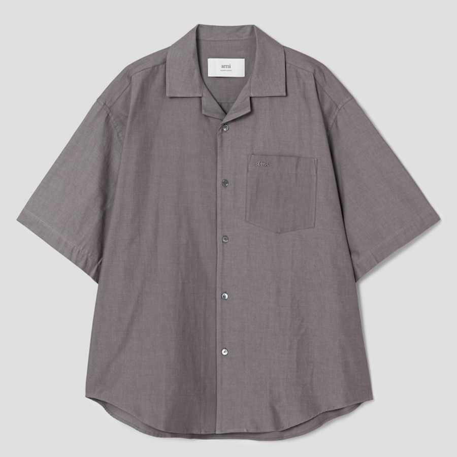 ami Ami Tonal Boxy Fit Sl Shirt – Smoke Grey