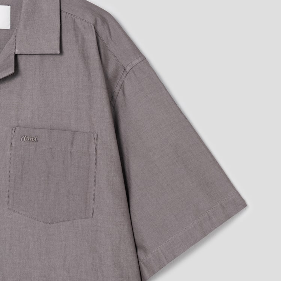 ami Ami Tonal Boxy Fit Sl Shirt – Smoke Grey