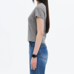 8 seconds Pointelle Graphic Short-sleeve T-shirt — Grey