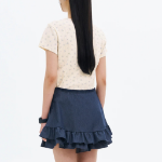 8 seconds Pointelle Graphic Short-sleeve T-shirt — Ivory