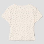 8 seconds Pointelle Graphic Short-sleeve T-shirt — Ivory