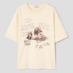 8 seconds [UNI8] Animal Graphic Short-sleeve T-shirt — Beige