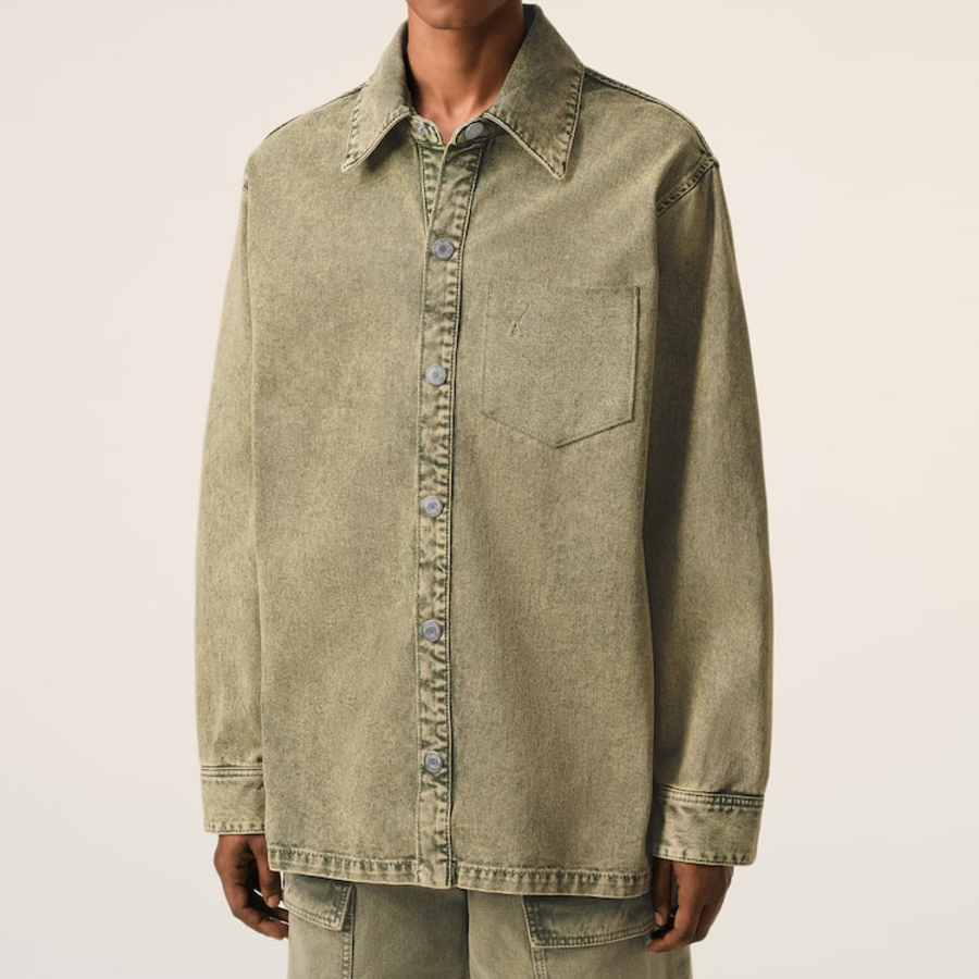 ami Adc Washed Overshirt – Laurel
