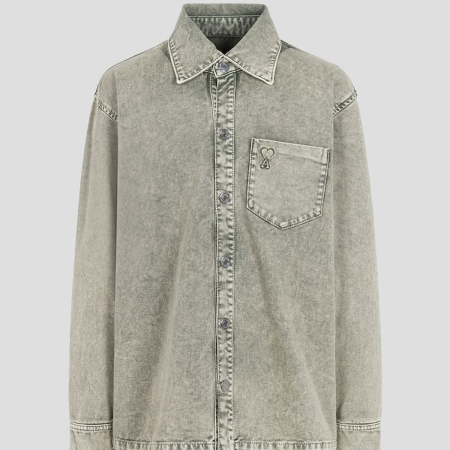 ami Adc Washed Overshirt – Laurel
