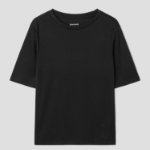 8 seconds Basic Elbow-sleeve T-shirt — Black