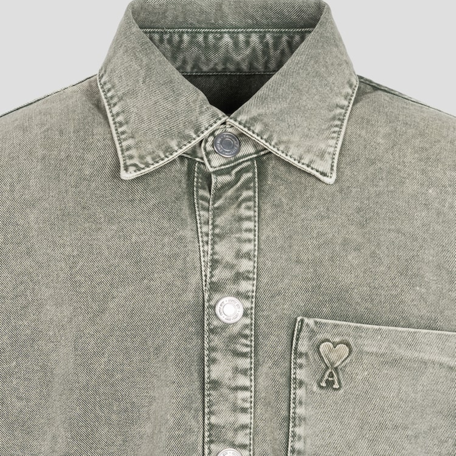 ami Adc Washed Overshirt – Laurel
