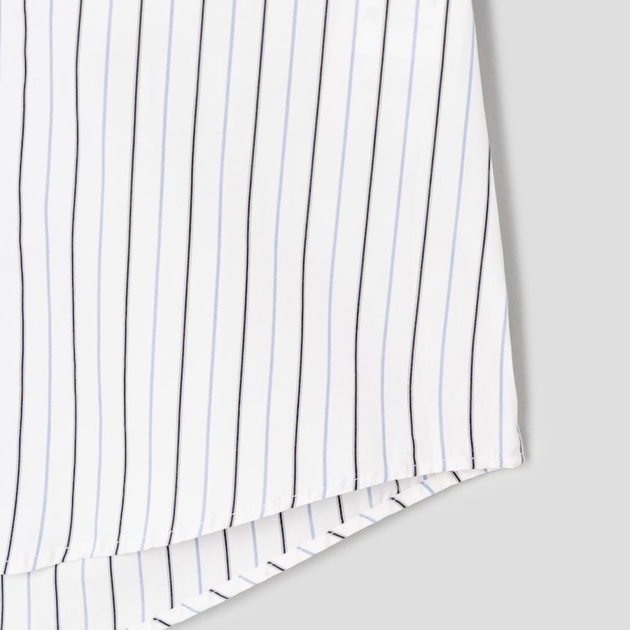 ami Ami Label Camp Collar Shirt – White/Blue