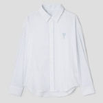 ami Adc Jacquard Boxy Shirt – White/Blue