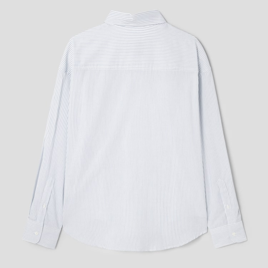 ami Adc Jacquard Boxy Shirt – White/Blue