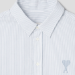 ami Adc Jacquard Boxy Shirt – White/Blue