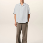 ami Adc Jacquard Boxy Sl Shirt – Light Blue