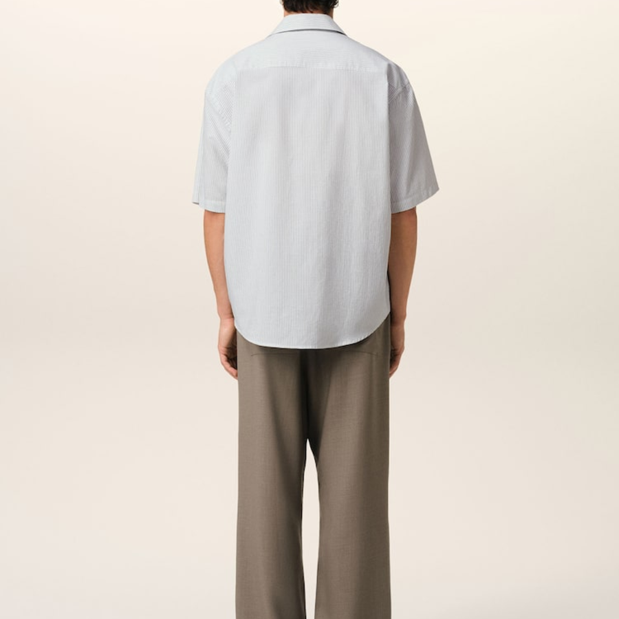 ami Adc Jacquard Boxy Sl Shirt – Light Blue