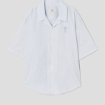 ami Adc Jacquard Boxy Sl Shirt – Light Blue