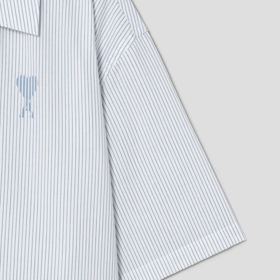 ami Adc Jacquard Boxy Sl Shirt – Light Blue