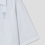 ami Adc Jacquard Boxy Sl Shirt – Light Blue