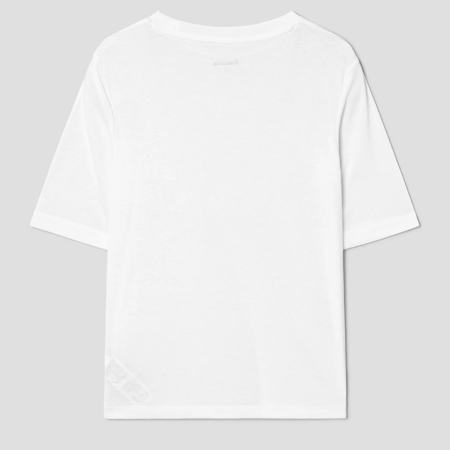 8 seconds Basic Elbow-sleeve T-shirt — White