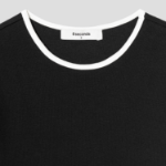 8 seconds Ribbed Contrast-trim T-shirt — Black