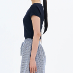 8 seconds Lace Trim Short-sleeve T-shirt — Navy