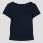 8 seconds Lace Trim Short-sleeve T-shirt — Navy