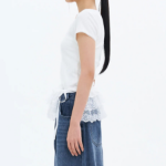 8 seconds Lace Trim Short-sleeve T-shirt — White