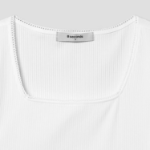 8 seconds Lace Trim Short-sleeve T-shirt — White