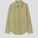 ami Ami Label Striped Boxy Shirt – Curry