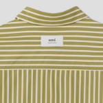 ami Ami Label Striped Boxy Shirt – Curry