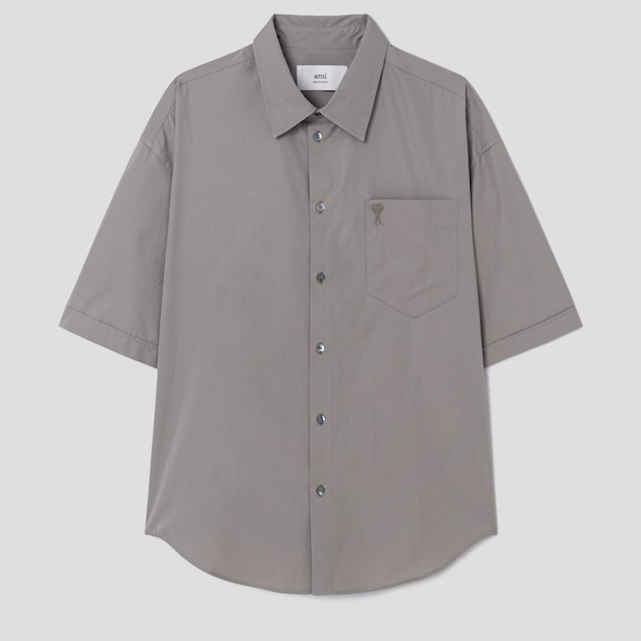 ami Adc Tonal Boxy Fit Sl Shirt – Ash