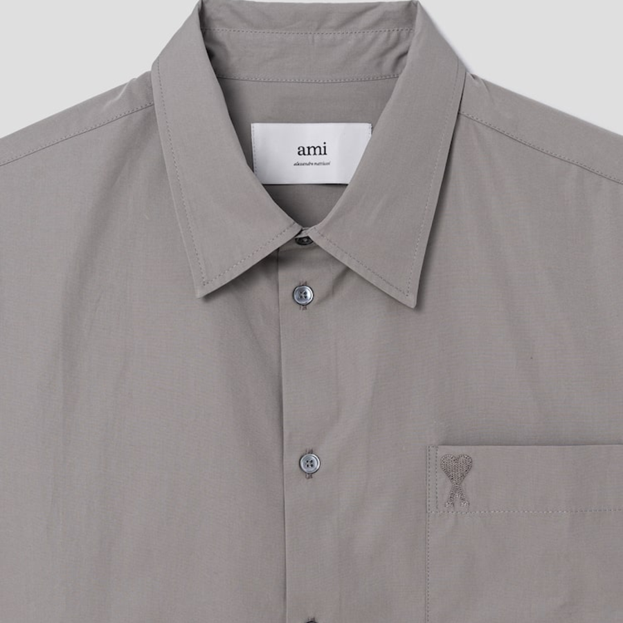 ami Adc Tonal Boxy Fit Sl Shirt – Ash