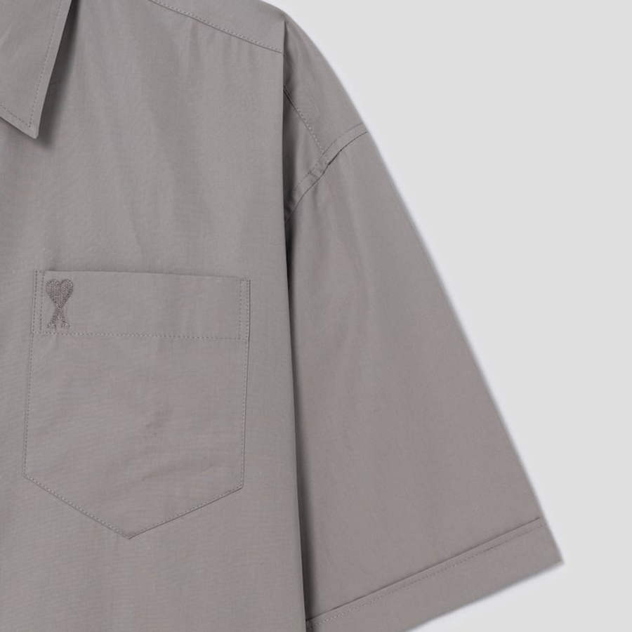 ami Adc Tonal Boxy Fit Sl Shirt – Ash